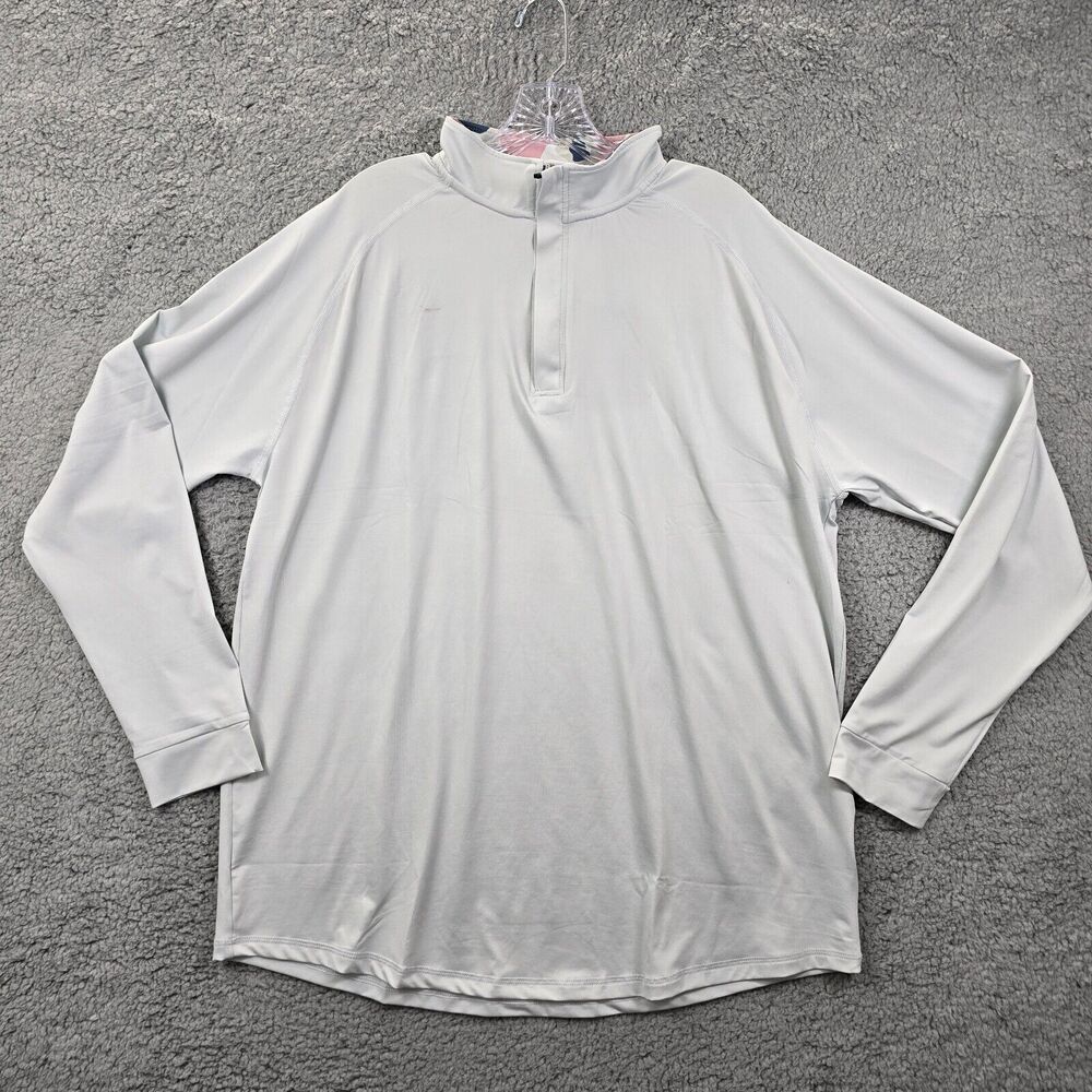 Swannies Performance Kesling 1/4 Zip Glacier Ocean Stretch Men's Size XL FLAW*